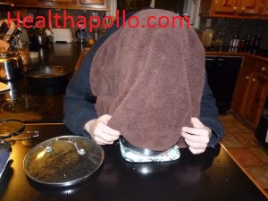 Steaming to cough relief